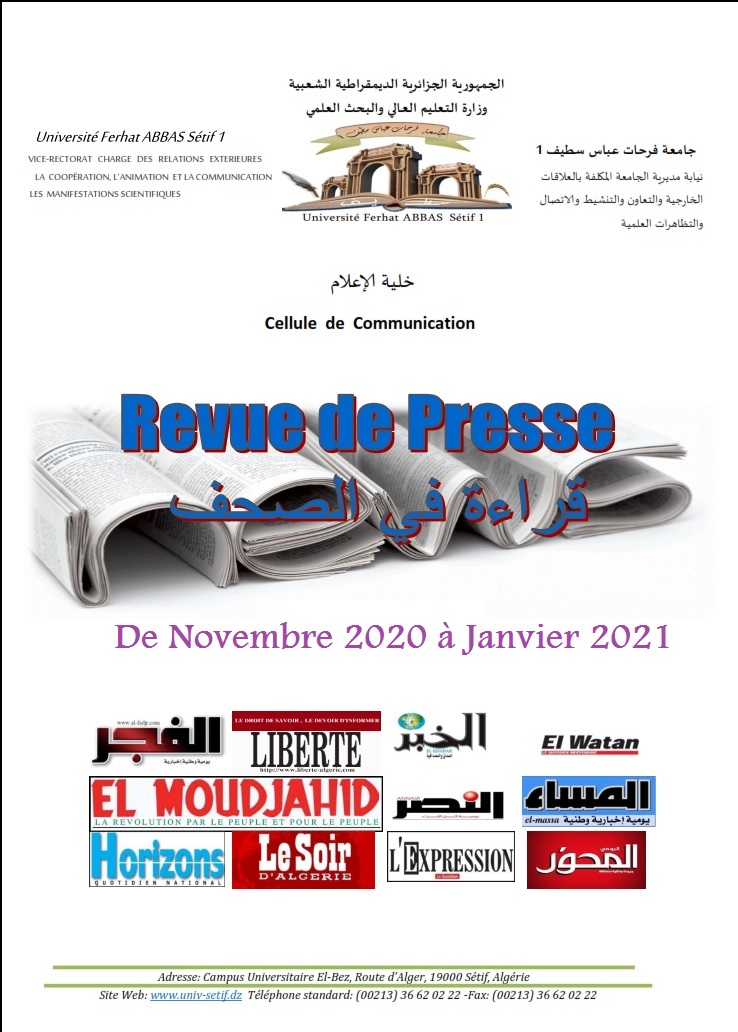 Revue presse novembre janvier 2021